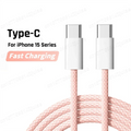 60W Fast Charging USB-C Cable – Braided, 6A, Multiple Colors & Lengths