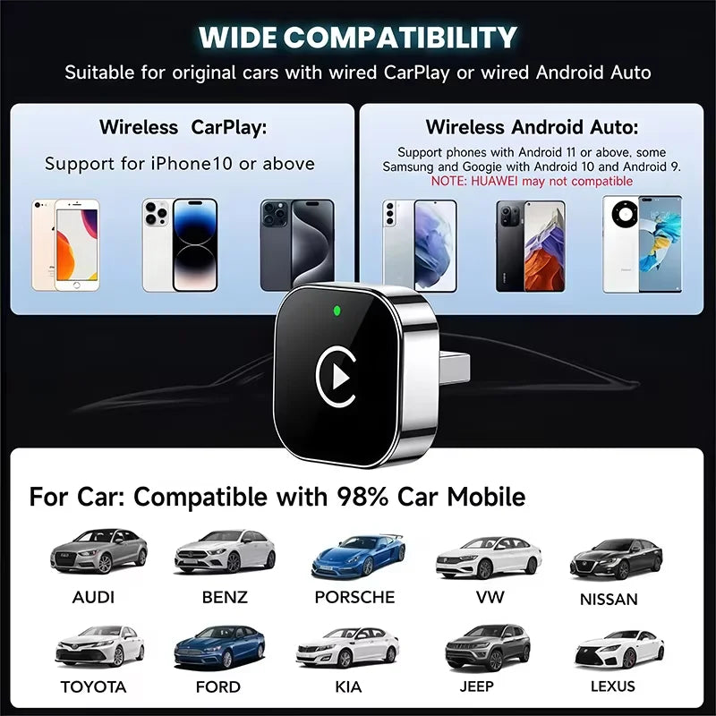 Wireless CarPlay Adapter – Go Cable-Free Instantly