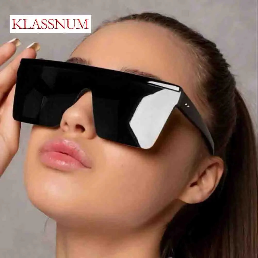Oversized Square Sunglasses – Retro UV400 Shades for Men & Women