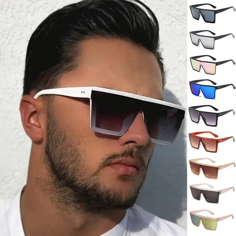 Oversized Square Sunglasses – Retro UV400 Shades for Men & Women